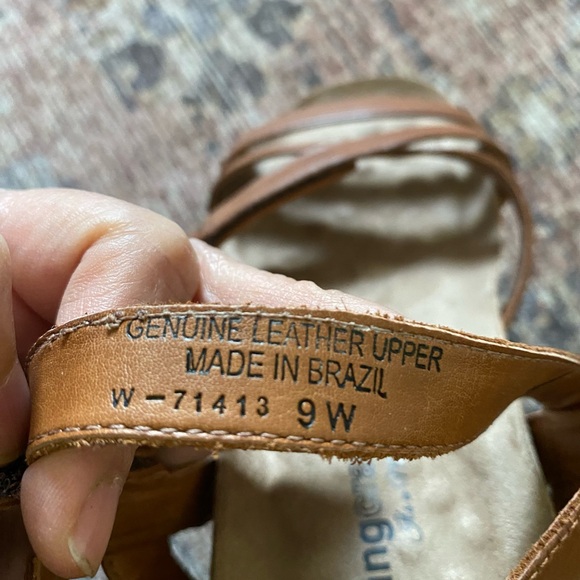 Walking Cradles Brown Strappy Comfort Sandals - Picture 3 of 4